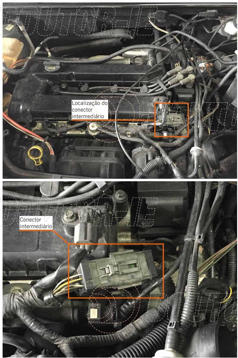 código de falha p0340 - localização dos conectores da ford ecosport